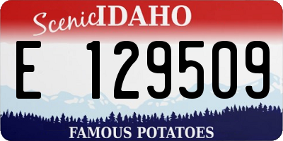 ID license plate E129509