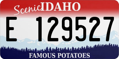 ID license plate E129527