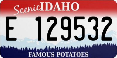 ID license plate E129532
