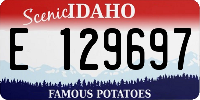 ID license plate E129697