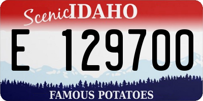ID license plate E129700
