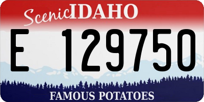 ID license plate E129750