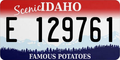 ID license plate E129761