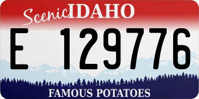 ID license plate E129776