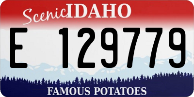 ID license plate E129779