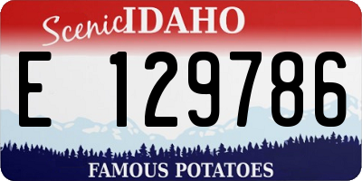 ID license plate E129786