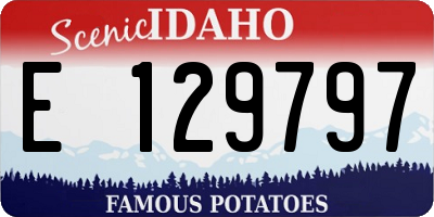ID license plate E129797