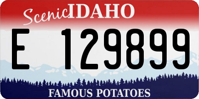 ID license plate E129899