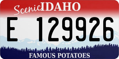 ID license plate E129926