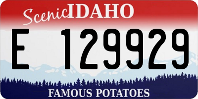 ID license plate E129929