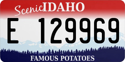 ID license plate E129969