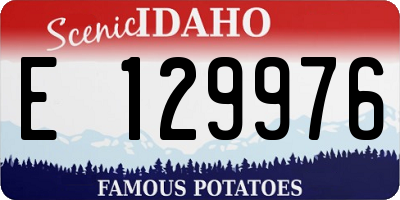 ID license plate E129976