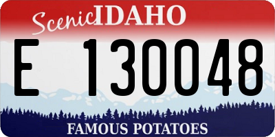 ID license plate E130048