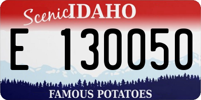 ID license plate E130050
