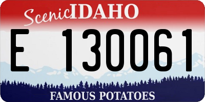 ID license plate E130061