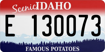 ID license plate E130073