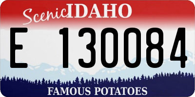 ID license plate E130084