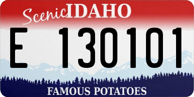 ID license plate E130101