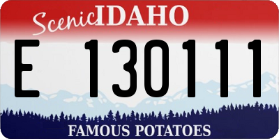 ID license plate E130111