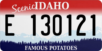 ID license plate E130121