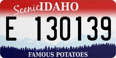 ID license plate E130139