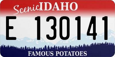 ID license plate E130141