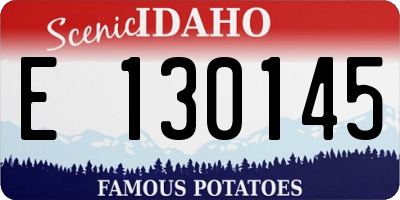 ID license plate E130145
