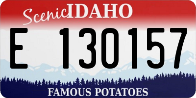 ID license plate E130157