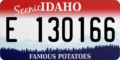 ID license plate E130166