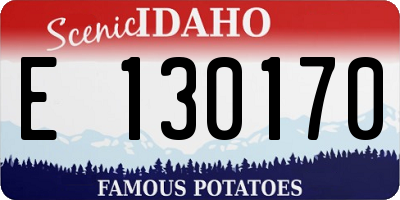 ID license plate E130170