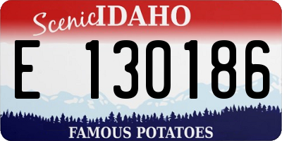 ID license plate E130186