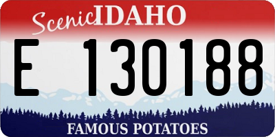 ID license plate E130188