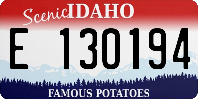 ID license plate E130194