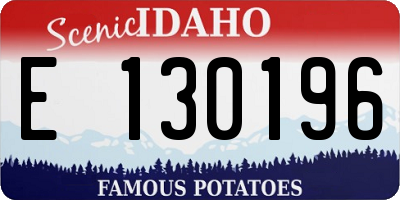 ID license plate E130196