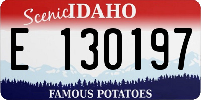 ID license plate E130197