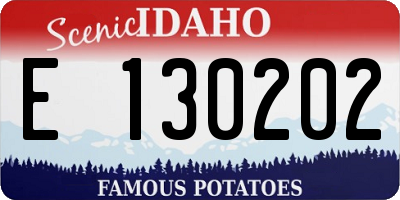 ID license plate E130202