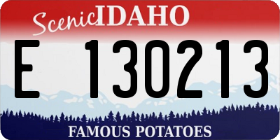 ID license plate E130213