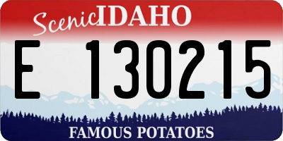 ID license plate E130215