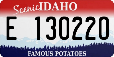 ID license plate E130220