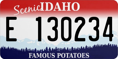 ID license plate E130234