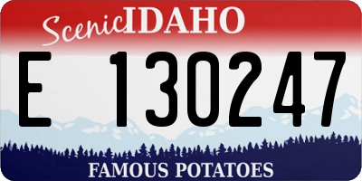 ID license plate E130247