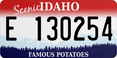 ID license plate E130254