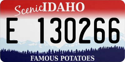 ID license plate E130266