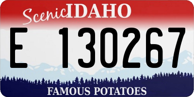 ID license plate E130267