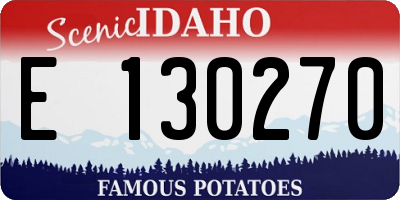 ID license plate E130270