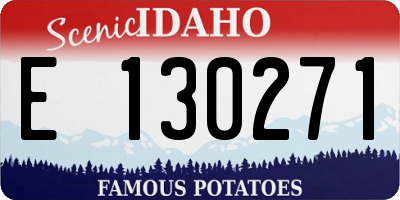 ID license plate E130271