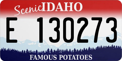ID license plate E130273