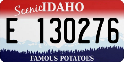 ID license plate E130276
