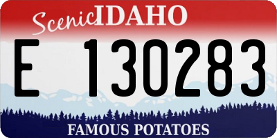 ID license plate E130283