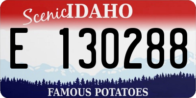 ID license plate E130288